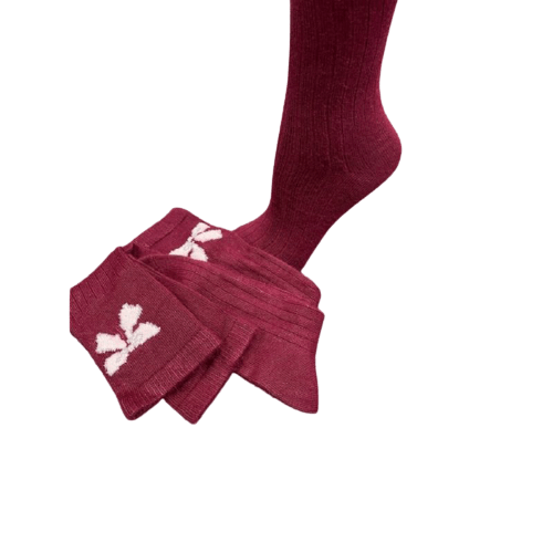 Women's Bow Socks, Women's Acrylic Knee-Hi Socks, Women's Boot Socks