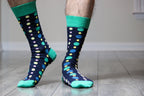 Men's Colorful Crew Socks in Combed Cotton (3 Pair Pack)