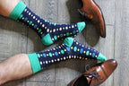 Men's Colorful Crew Socks in Combed Cotton (3 Pair Pack)