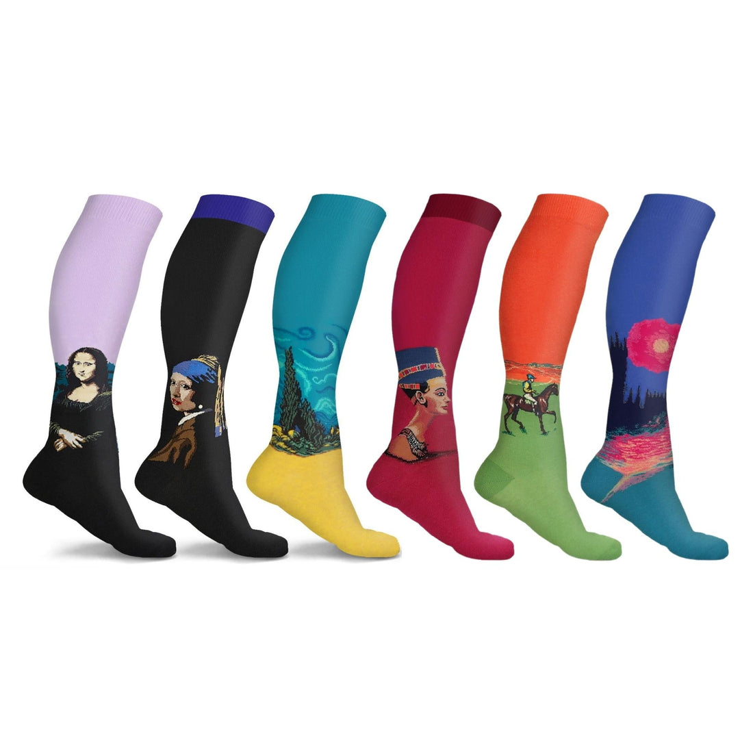 3 Pairs of DCF Famous Art Paintings Unisex Compression Socks