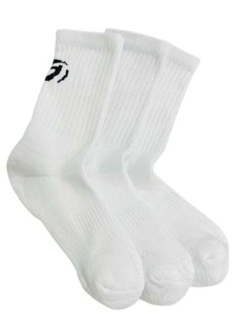White Crew Socks for Women in Combed Cotton