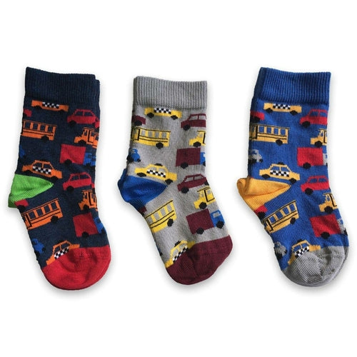 Cute and Colorful Socks for Toddler Boys and Girls, Combed Cotton Crew