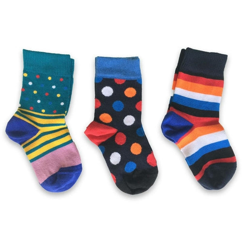 Cute and Colorful Socks for Toddler Boys and Girls, Combed Cotton Crew