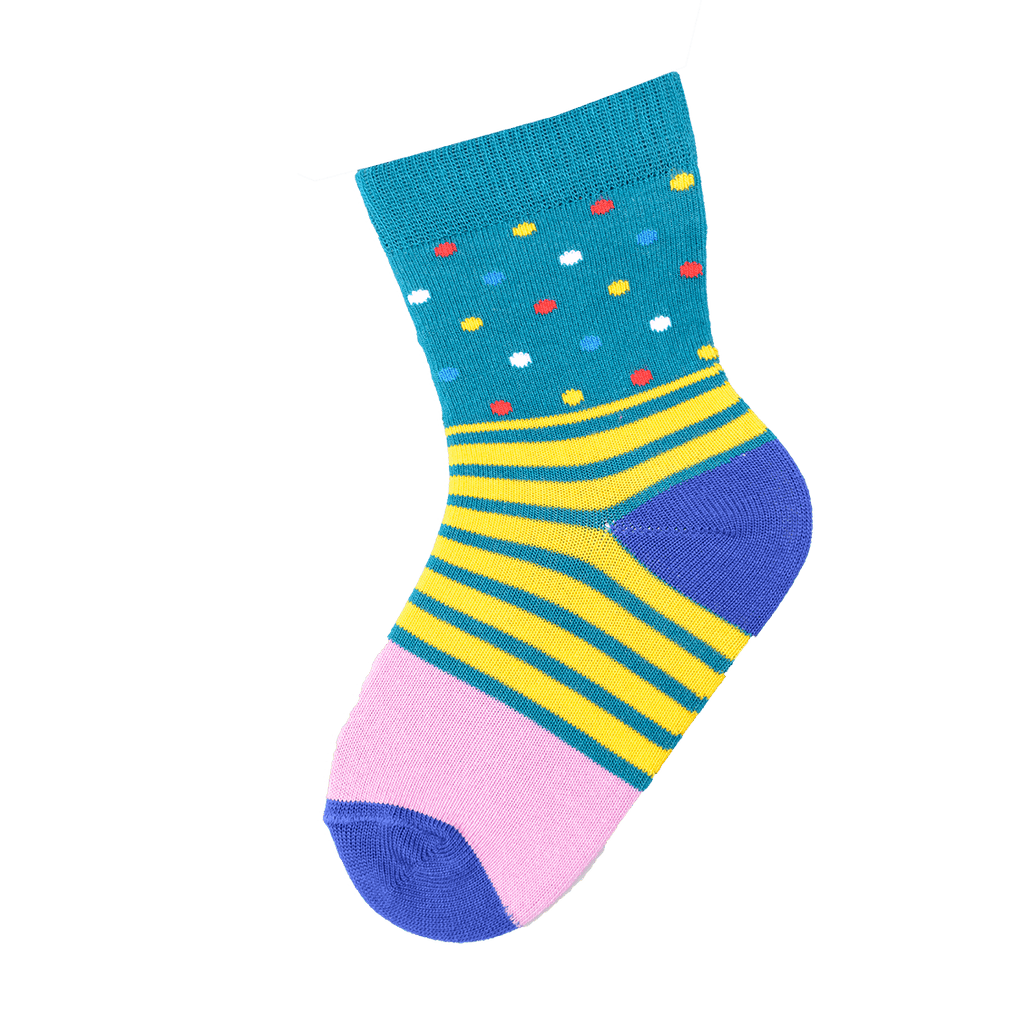Cute and Colorful Socks for Toddler Boys and Girls, Combed Cotton Crew