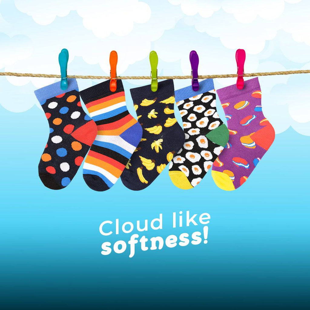 Cute and Colorful Socks for Toddler Boys and Girls, Combed Cotton Crew