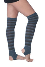 Tipi Toe Women’s Stirrup Socks – Over the Knee - Denim  Striped Color