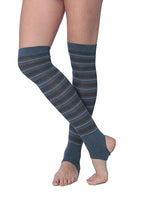 Tipi Toe Women’s Stirrup Socks – Over the Knee - Denim  Striped Color