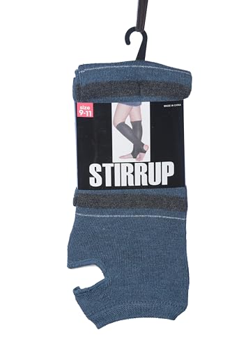 Tipi Toe Women’s Stirrup Socks – Over the Knee - Denim  Striped Color