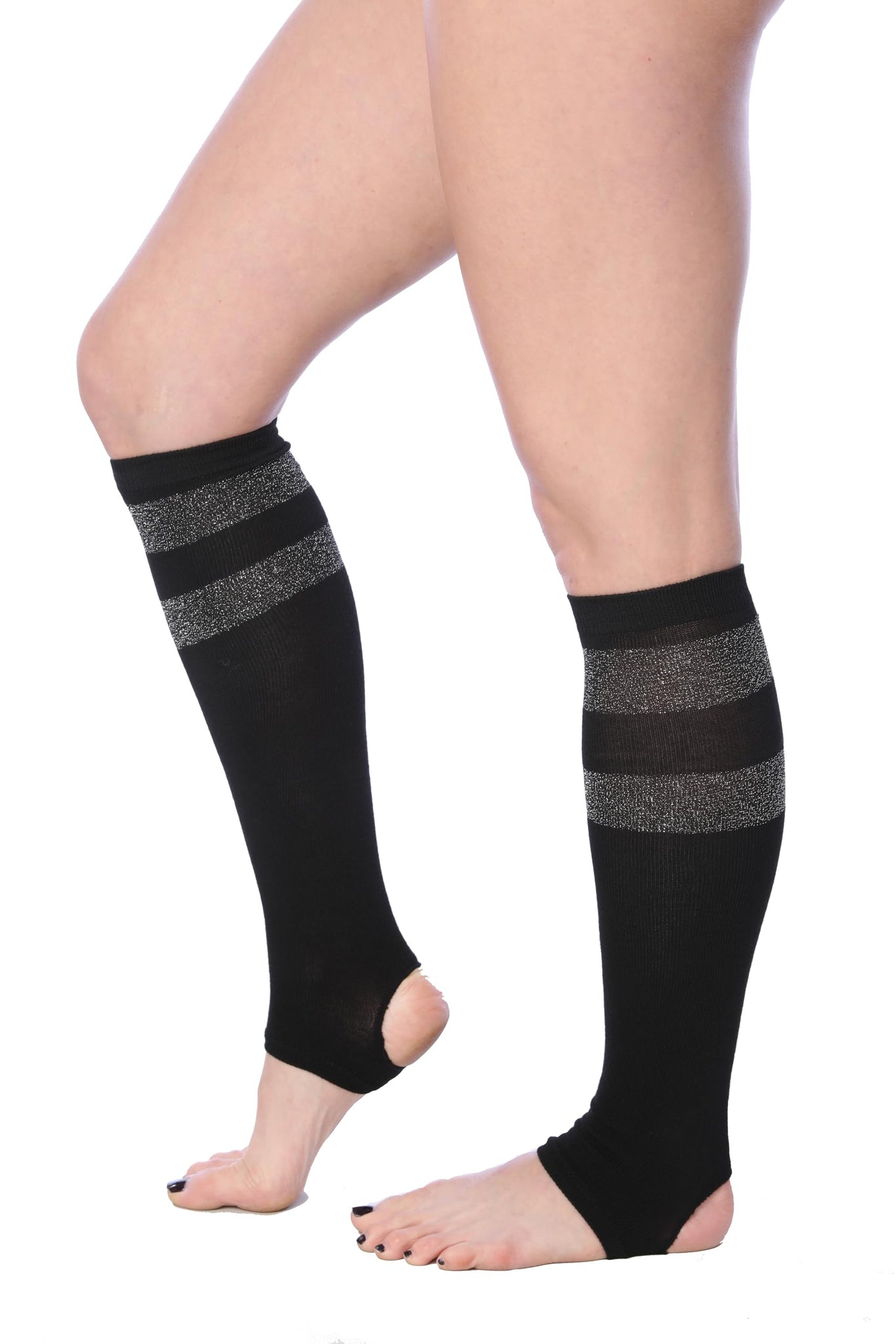 Tipi Toe Women Stirrup Socks - Lightweight Girl's Toeless Socks Knee
