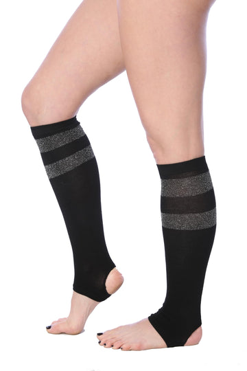 Tipi Toe Women Stirrup Socks - Lightweight Girl's Toeless Socks Knee