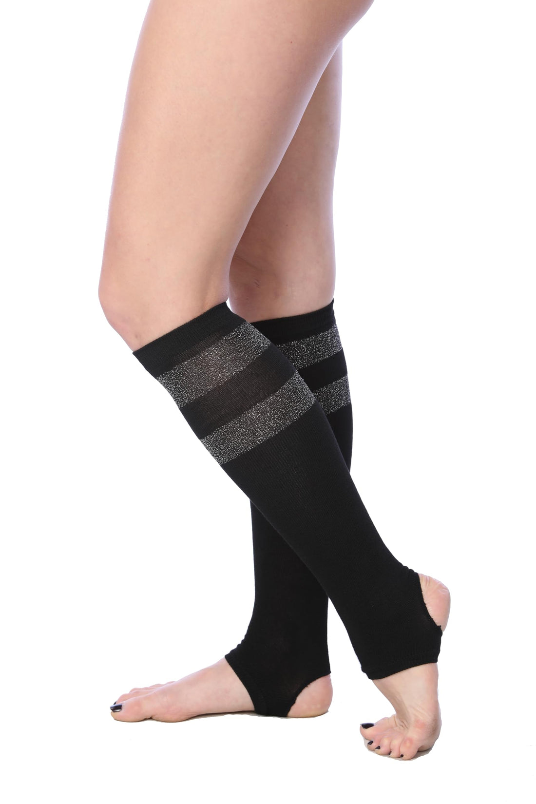 Tipi Toe Women Stirrup Socks - Lightweight Girl's Toeless Socks Knee