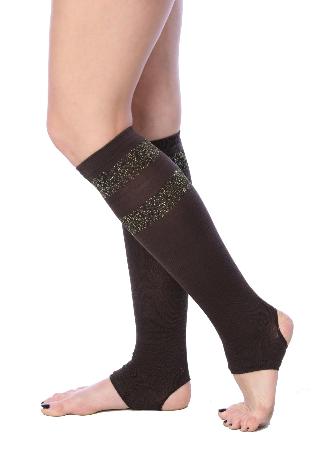 Tipi Toe Women Stirrup Socks - Lightweight Girl's Toeless Socks Knee