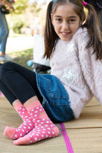Kids Peach Dot Socks