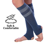 Tipi Toe Women’s Stirrup Socks – Over the Knee - Denim Accented Color