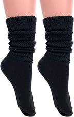 Women's Cotton Lightweight Slouch Socks, Extra Thin, 2 Pairs, Size