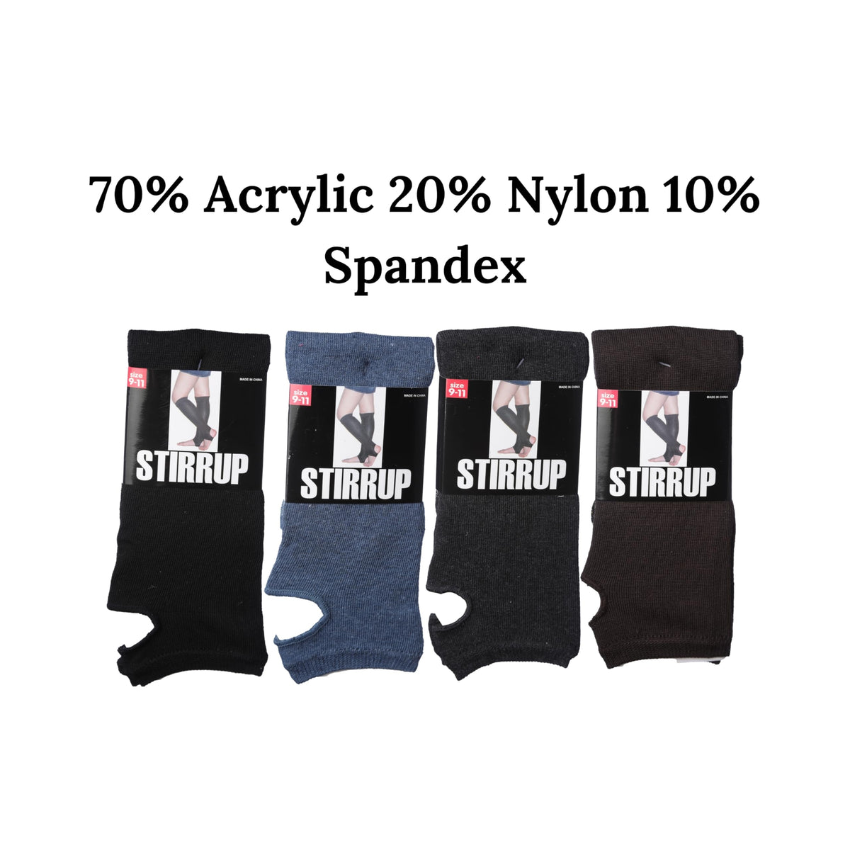 Tipi Toe Women's Stirrup Yoga Socks, Lightweight Knee-High Leg