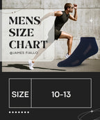 JAMES FIALLO Men's 12-Pairs Performance Low Cut Athletic Canvas With