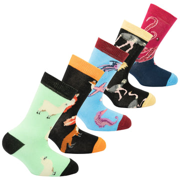 Kids Wild Animals Socks