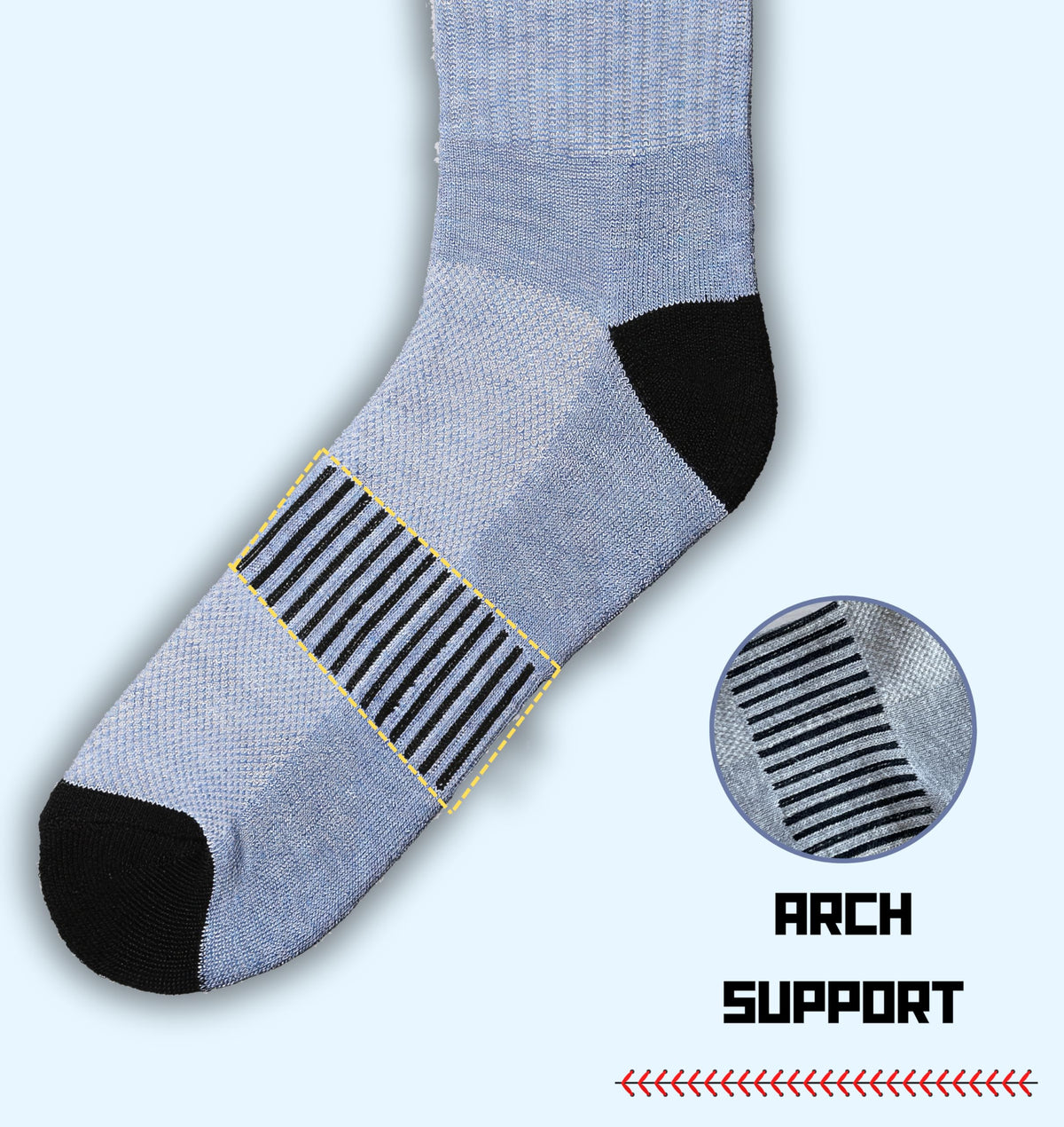 JAMES FIALLO Men's 12 Pairs Comfortable Performance Cushion Crew Socks