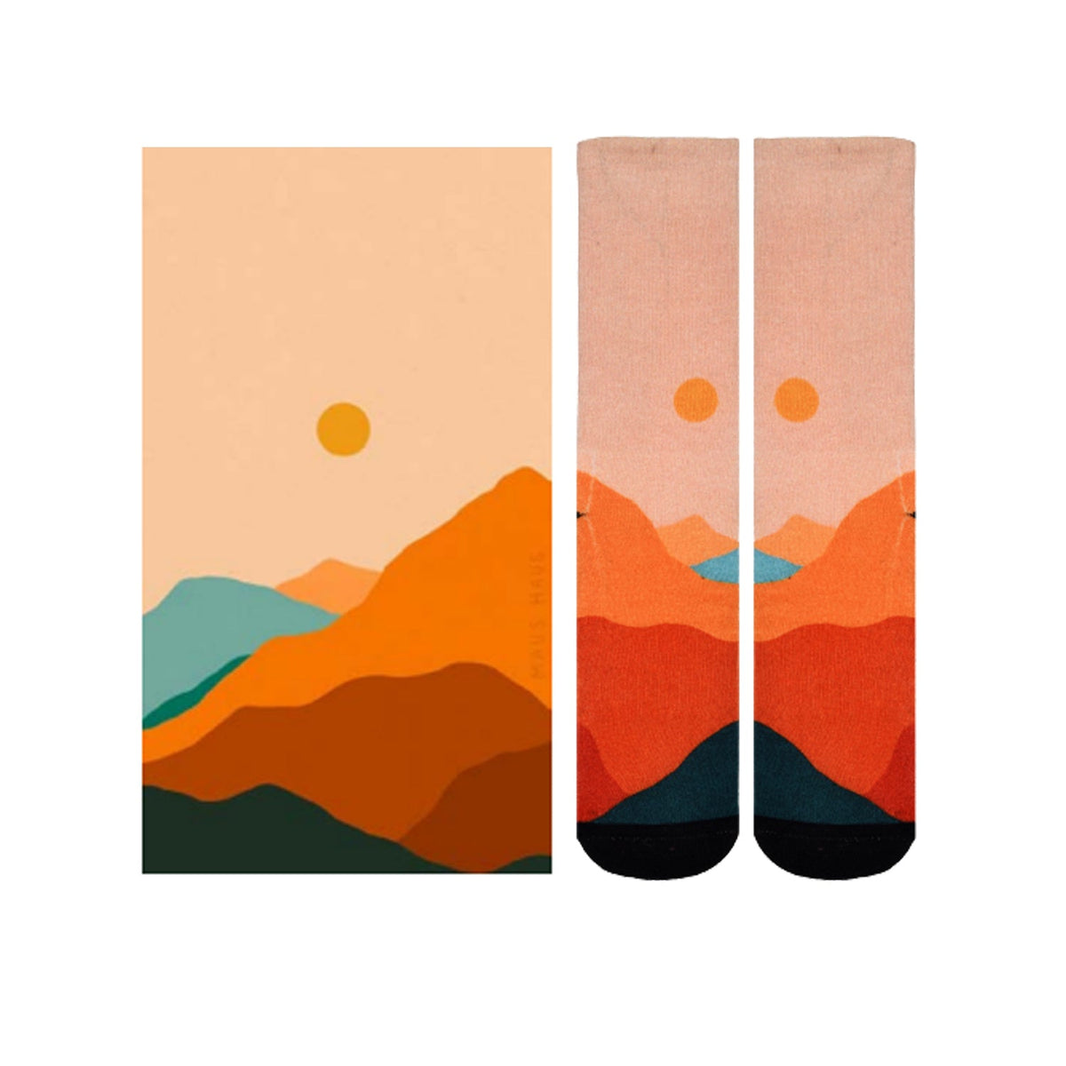 Men & Women's CoolMax Knee-High Socks, Nature Inspired Collection for