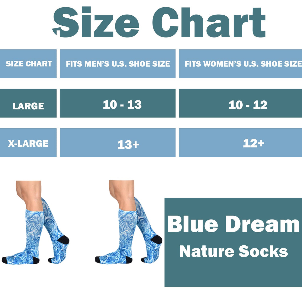 Men & Women's CoolMax Knee-High Socks, Nature Inspired Collection for