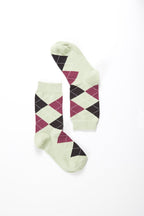 Women's Pistachio Argyle Socks