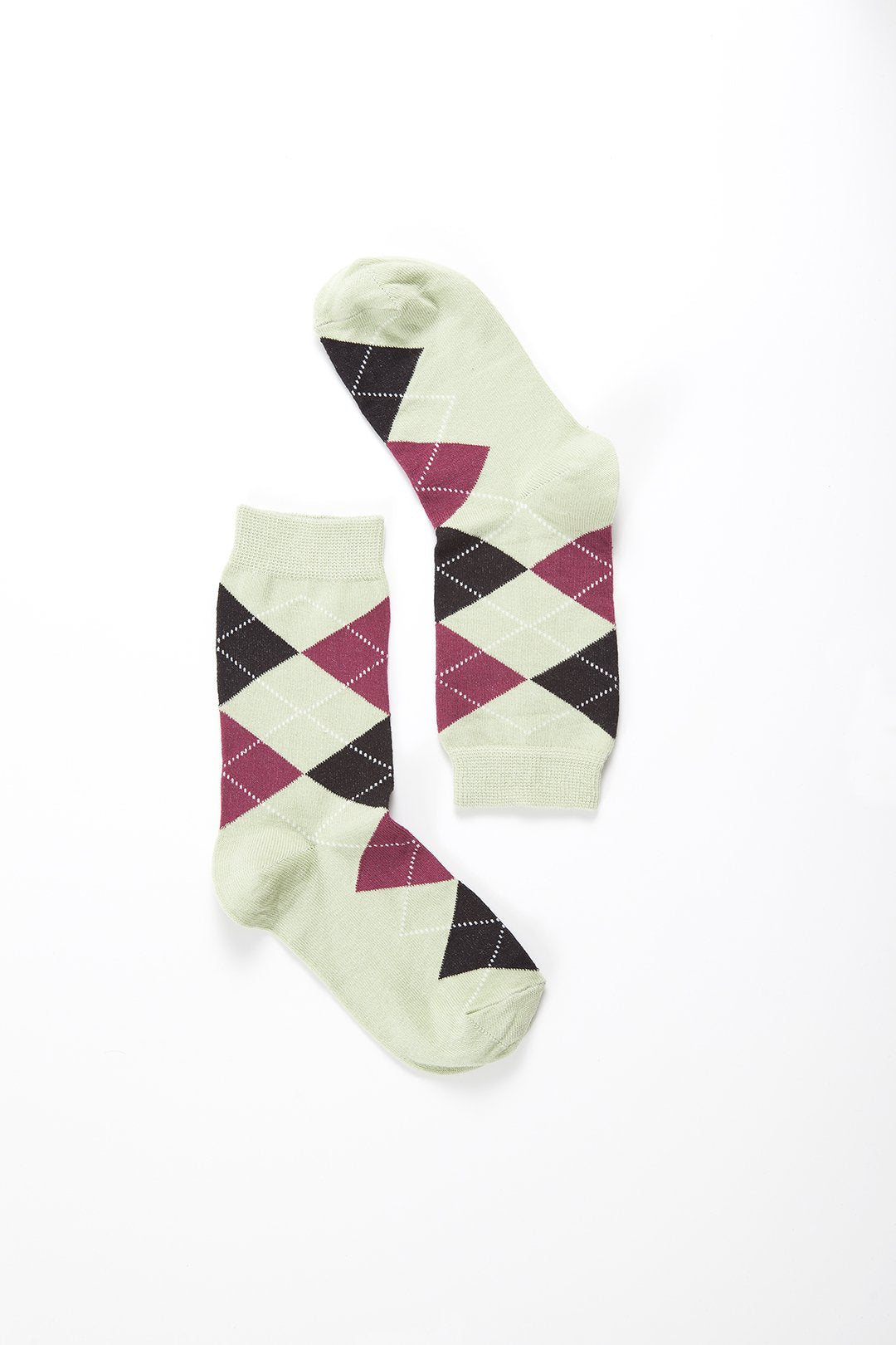 Women's Pistachio Argyle Socks