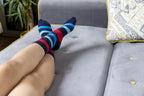 Women's Black Grape Stripe Socks