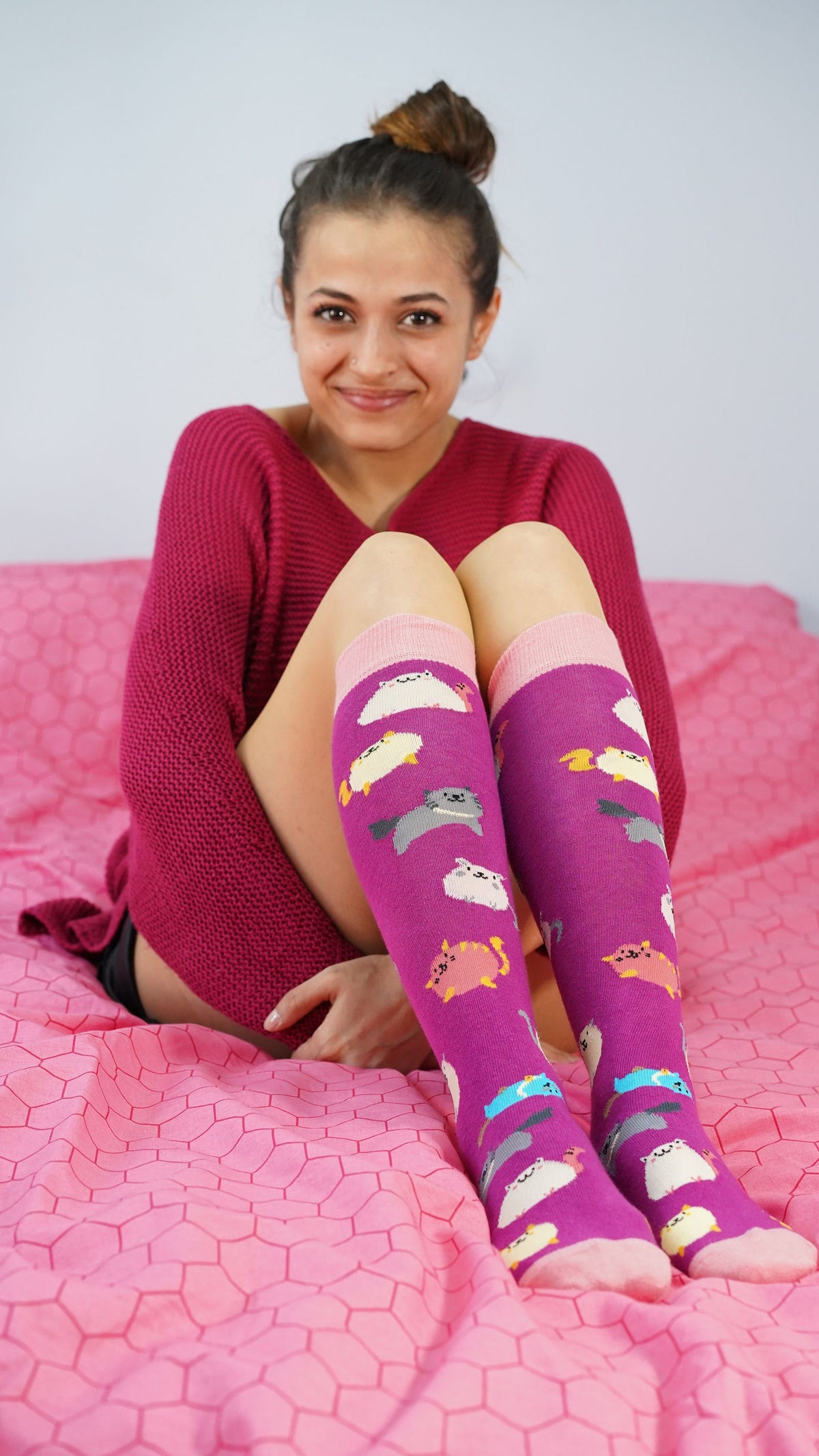 Women's Fatty Cats Knee High Socks