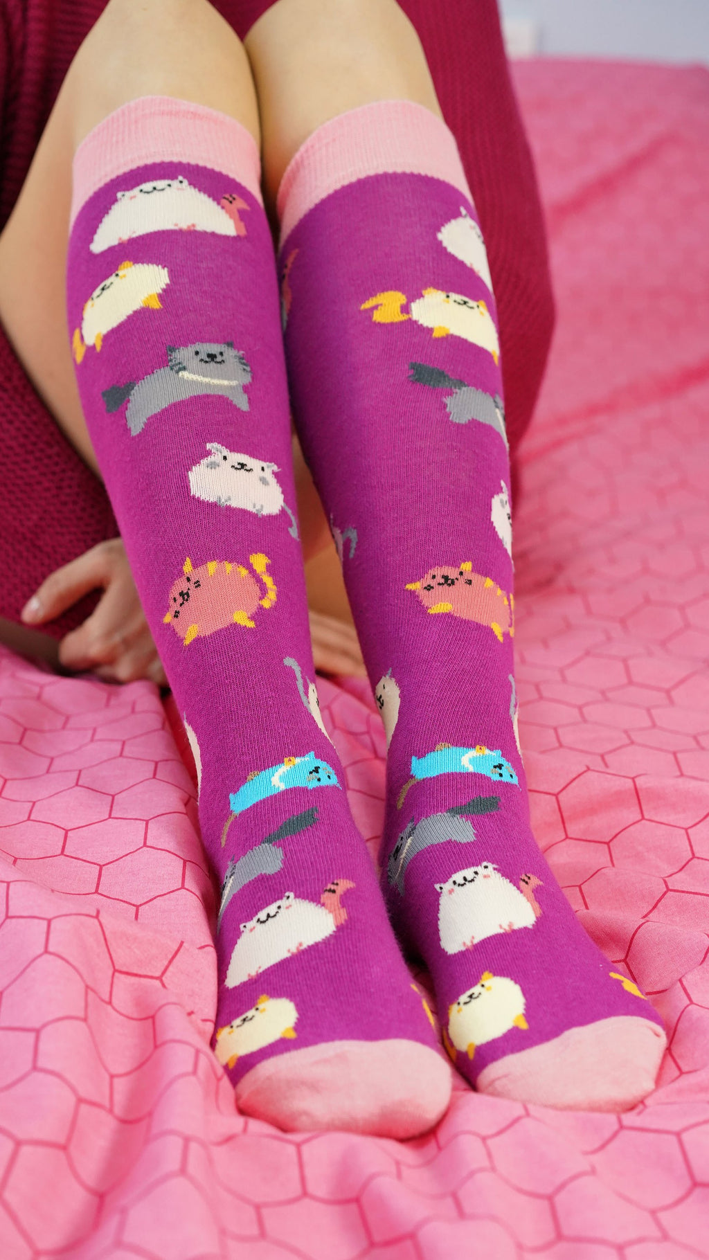 Women's Fatty Cats Knee High Socks