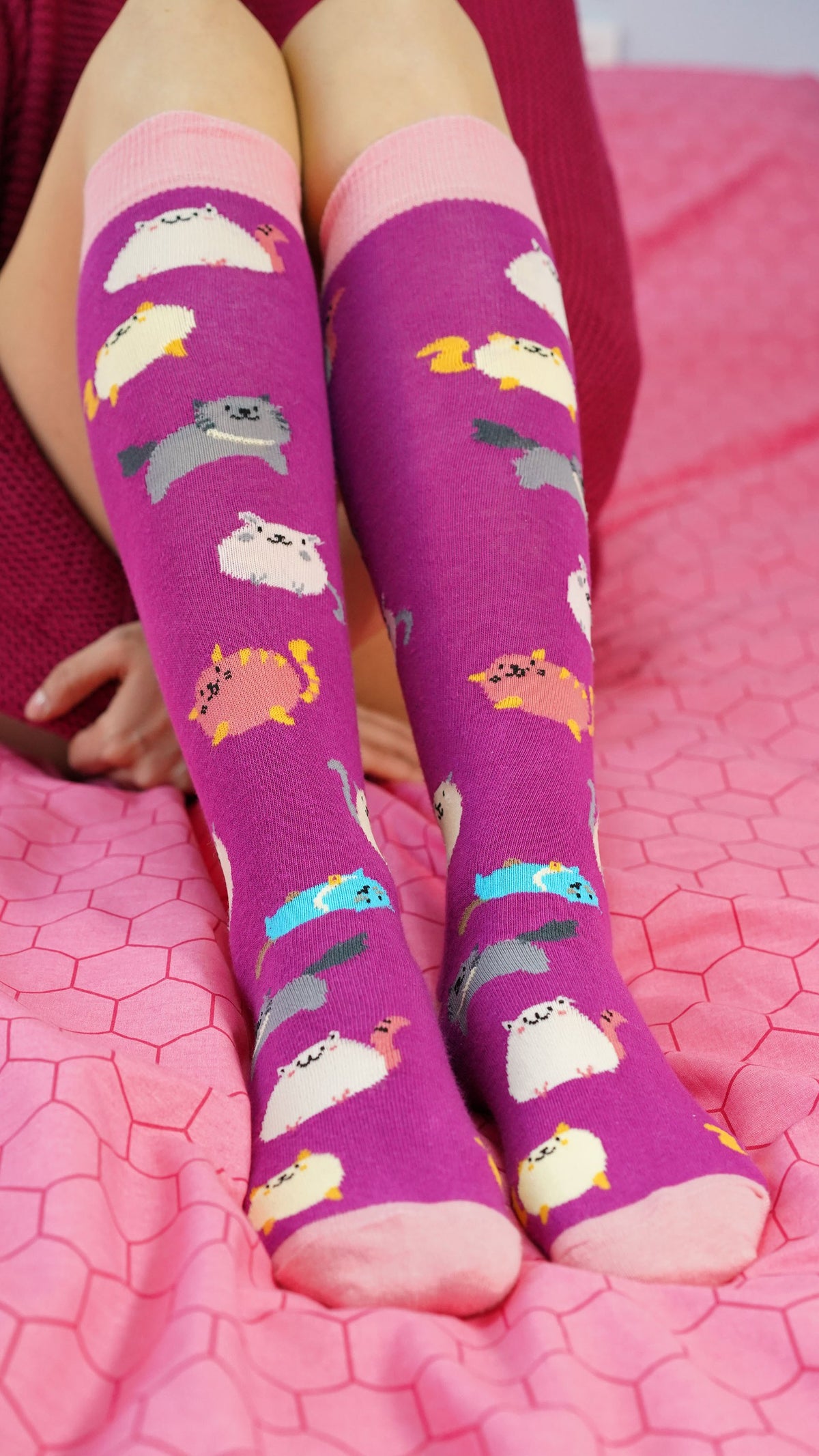 Women's Fatty Cats Knee High Socks