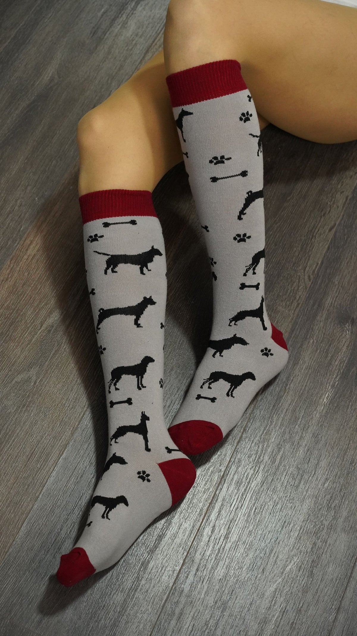 Women's Shadow Dog  Knee High Socks