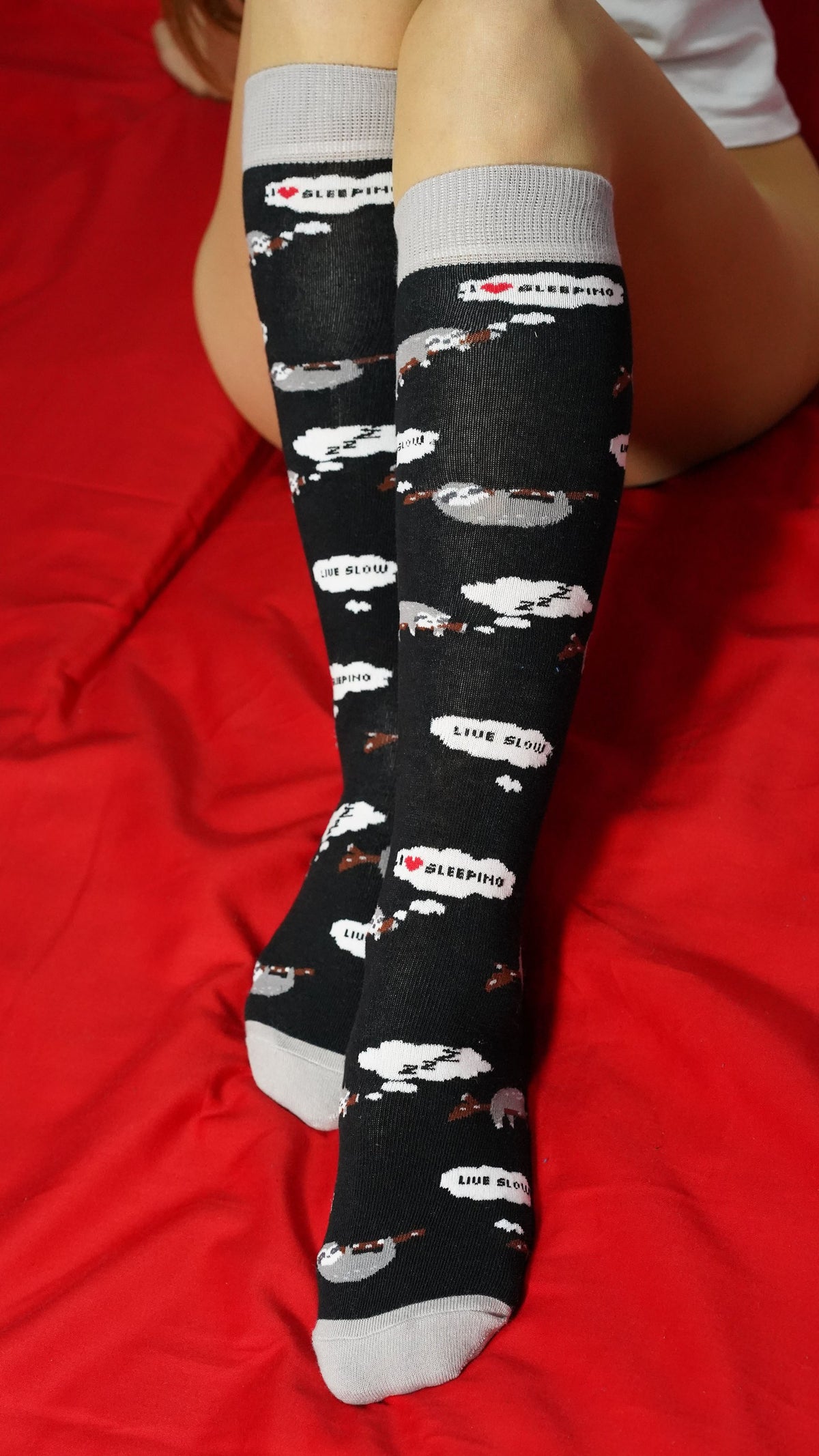 Women's Lazy Sloth Knee High Socks