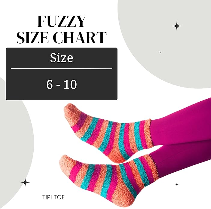 Women's 6 Pairs Cozy Microfiber Soft Anti-Skid Icy Geometry Colorful