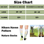 Men & Women's CoolMax Knee-High Socks, Nature Inspired Collection for