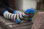 Women's Cobalt Stripe Knee High Socks