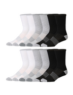 JAMES FIALLO Men's 12 Pairs Arch Support Socks Comfortable Performance