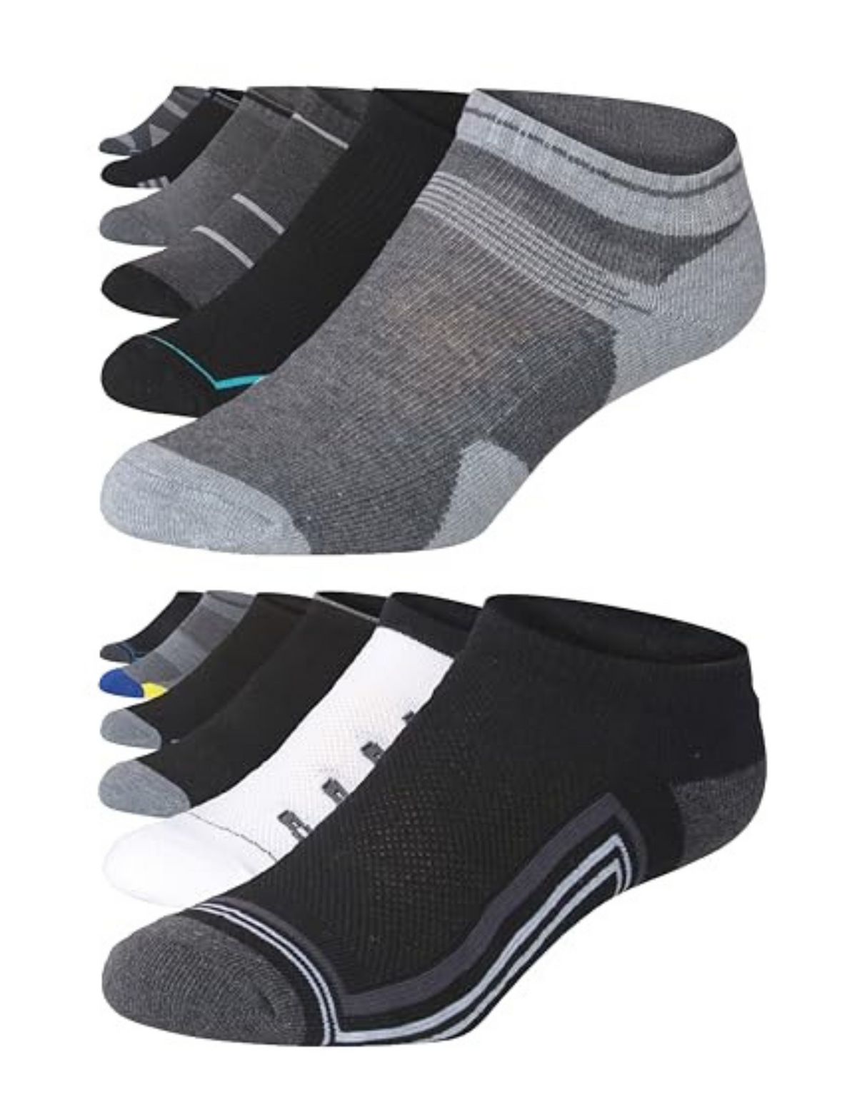 JAMES FIALLO Men's 12-Pairs Performance Low Cut Athletic Neutral Toned