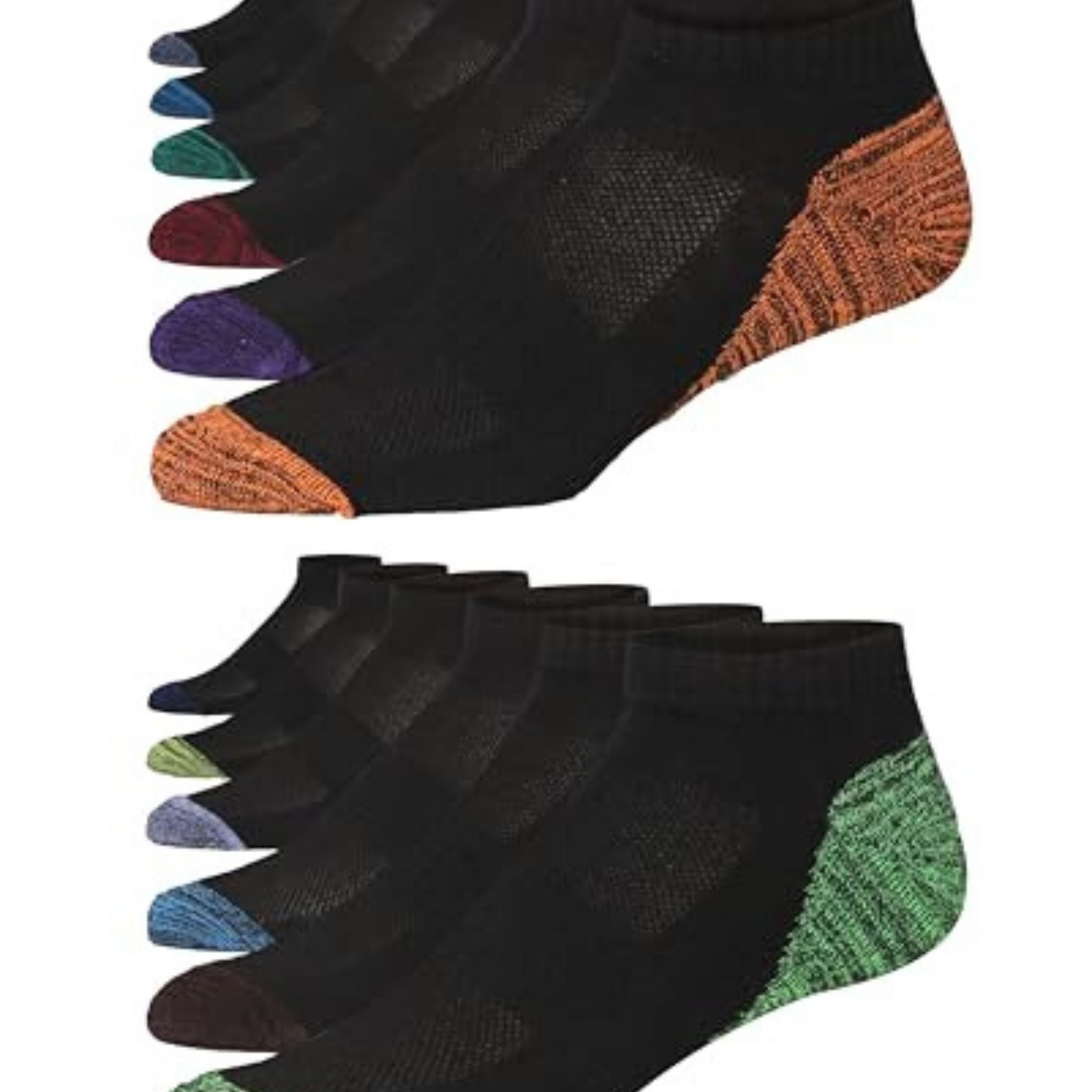 JAMES FIALLO Men's 12-Pairs Performance Low Cut Athletic Monochrome