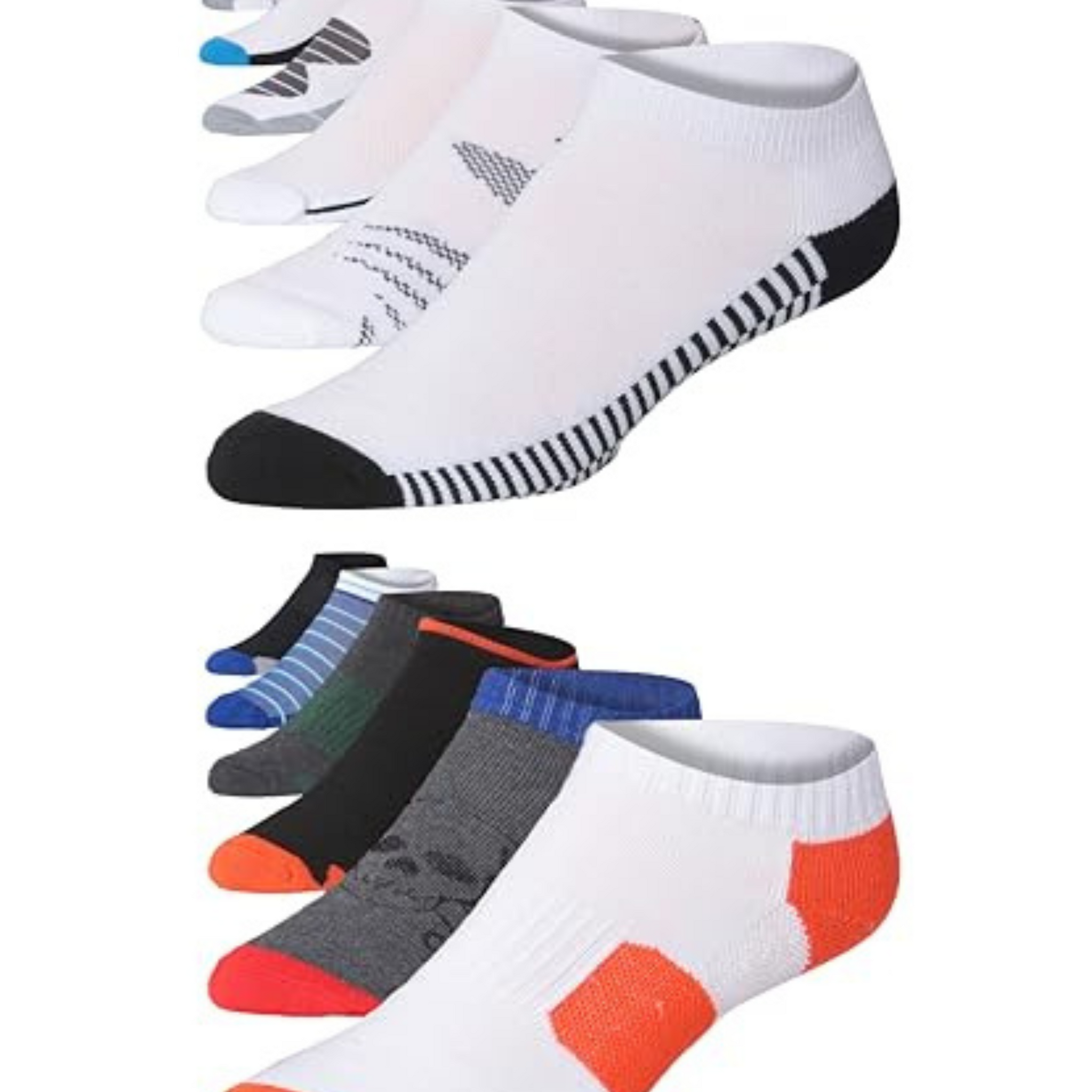 JAMES FIALLO Men's 12-Pairs Performance Low Cut Athletic Foot