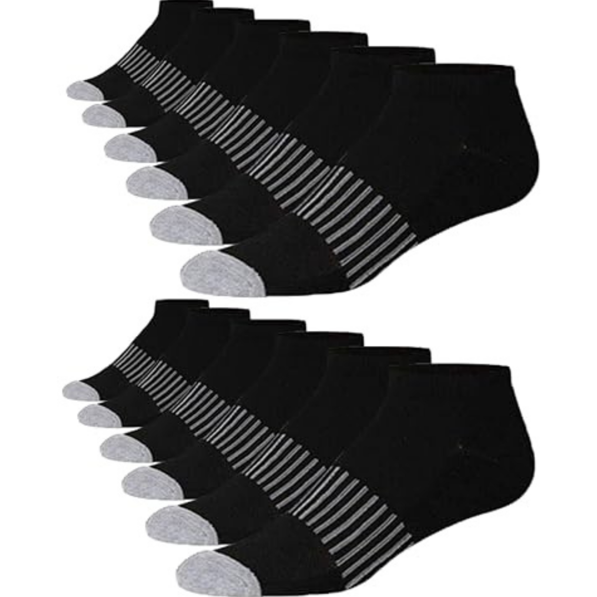 JAMES FIALLO Men's 12-Pairs Performance Low Cut Athletic Socks with