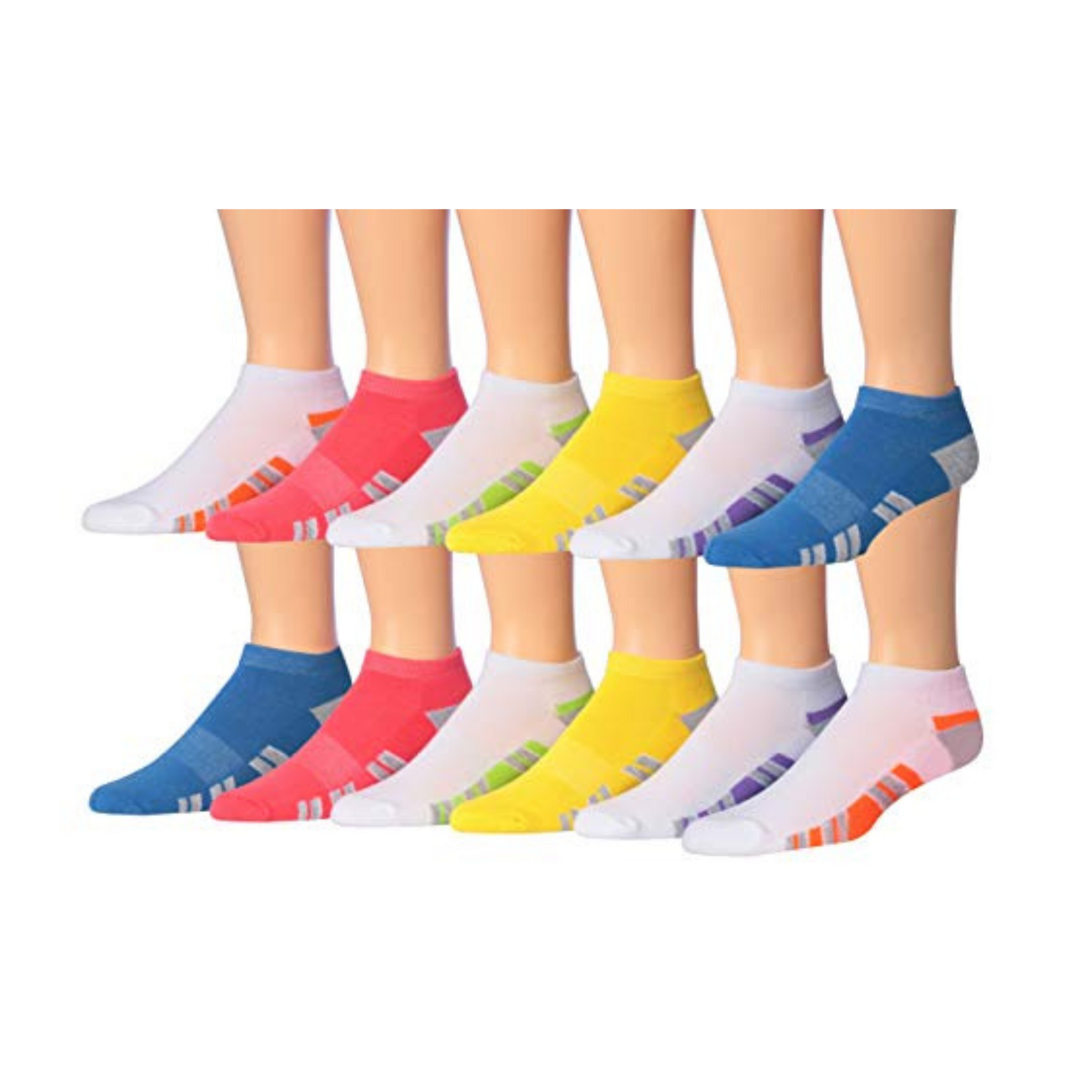 JAMES FIALLO Men's 12-Pairs Performance Low Cut Athletic Harmonious