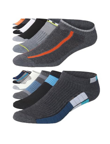 JAMES FIALLO Men's 12-Pairs Performance Low Cut Athletic Chromablend