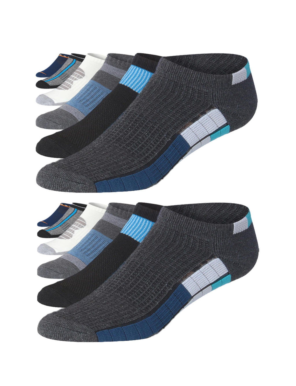JAMES FIALLO Men's 12-Pairs Performance Low Cut Athletic Classic
