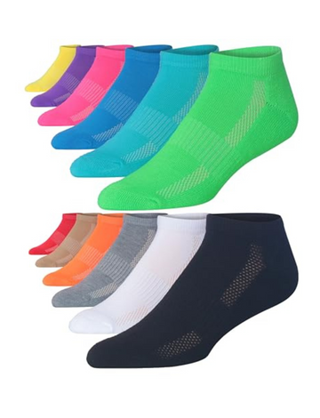 JAMES FIALLO Men's 12-Pairs Performance Solid Vibrant Rainbow Colored