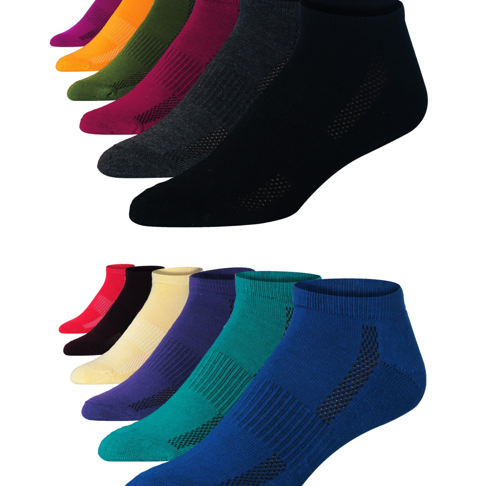 JAMES FIALLO Men's 12-Pairs Performance Low Cut Athletic Solid