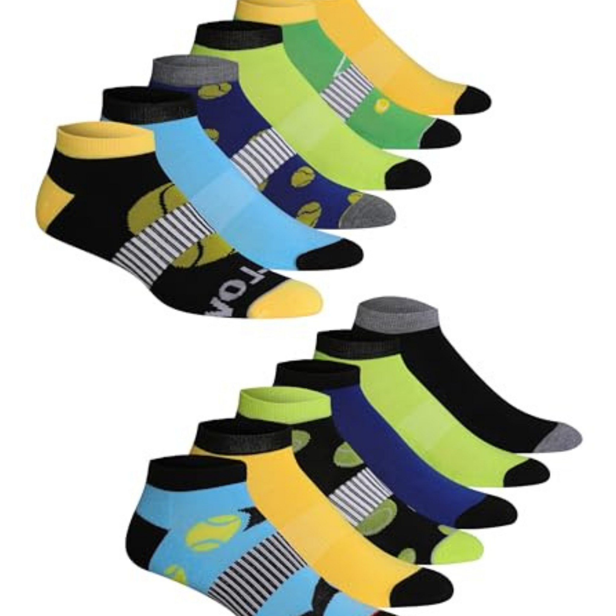 JAMES FIALLO Men's 12-Pairs Performance Low Cut Athletic Solid