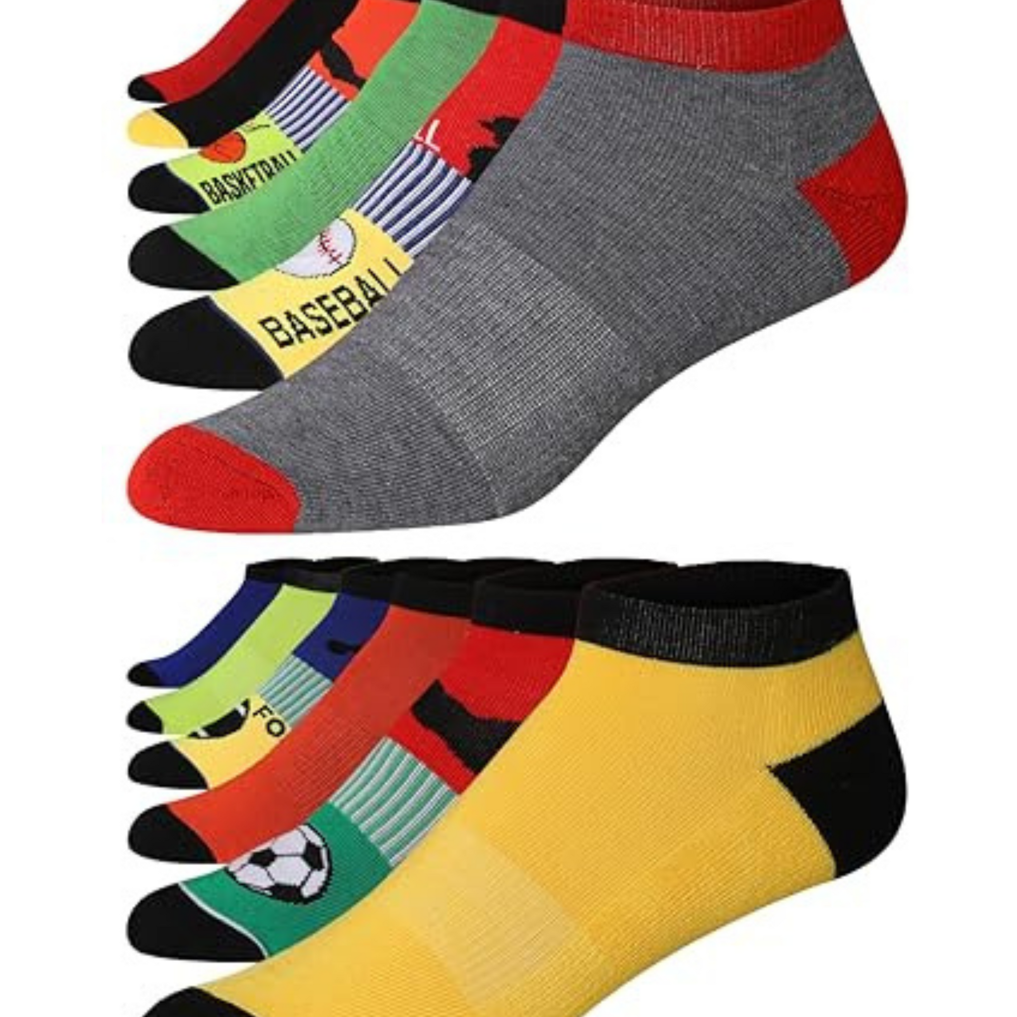 JAMES FIALLO Men's 12-Pairs Performance Low Cut Athletic Mixed Game