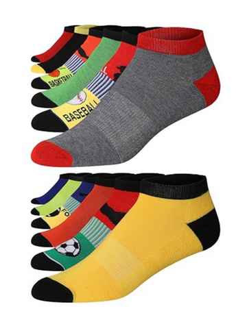 JAMES FIALLO Men's 12-Pairs Performance Low Cut Athletic Mixed Game