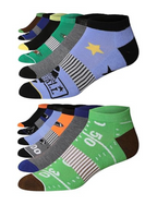 JAMES FIALLO Men's 12-Pairs Performance Low Cut Athletic Solid &